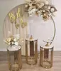 Grand Event Backdrops Dessert Floral Display Wedding Decoration Metal Plinth Table Background Arch Party Birthday Stage Cake Crafts Balloons Holder 0711