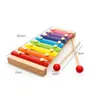 Montessori Xylofoon Toys Educatief Houten acht noten Frame Style Kids Baby Musical Funny for Children Jouet Enfant 220419