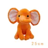 Mignon Elephant Doll Plux Toy Animal Image Soft Touch PP PP COTTON TROIS COOLLES ORANGE GREY ROSE OPTIONNEM