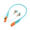 New arrival Earphones With Flashlight Waterproof Sports Headset Wireless Earbuds Magnetic Neckband Earphone