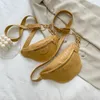 Evening Bags Women Bag 2022 Candy Color Waist Fashion Chain Banana Brand Belt Pack PU Leather Chest Luxury BagsEvening