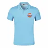 Gulf Print Custom Made Solid Color Man Short Sleeve T Shirt Cotton High Quality Slim Elasticity Men T-shirt Polo Shirt 220620