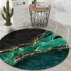 Carpets Luxury Green Marble Rug Round Living Room Carpet Modern Sofa Nordic Coffee Table Chair Mat Bedroom Decor Area RugCarpets