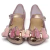 Mini Melissa Shoes 2022 New Original Girl Jelly Sandals Butterfly Children Barn Beach Shoes Non-Slip Toddler Candy Shoes Sh19075 G220523