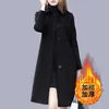 Casaco de lã casaco de lã de estilo britânico de estilo de lã de outono longa feminina fêmea fêmea fêmea fêmea de lã de inverno jaqueta de inverno mulheres externo women cardigan l220812