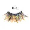 Glitter Shimmery Fluffy Eyelashes 25mm False Eyelash New 3D Color Changing Colorful Glowing Fluorescent Stage Makeup