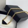 2023 neue P Dreieck Halsketten Für Frauen Luxus Party Mode Kette Halskette Schmuck Designer Urlaub Gift260J