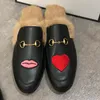 Men Slippers Princetown Fur Slippers Fur Mules Flat Chain Ladies Casual Shoes Women Mens Loafers Muller Slipper Shoes Furry Slides Sandal NO14