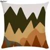 Oreiller/décoratif Art architectural coloré taie d'oreiller géométrique Double face paysage de montagne abstrait/décoratif