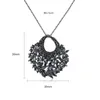 Pendant Necklaces Design Personality Jewelry Black/White Color Cubic Zircon Fan Shape Pendants Neckalces For Women Girl Party Prom AnniPenda