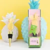 Tappi per vino in metallo Strumenti per bar Forma di ananas creativa Tappo per bottiglia di champagne Regali per ospiti di nozze Confezione regalo souvenir SN4512