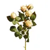 Decorative Flowers 5 Heads Retro rose Artificial Flower Home Decor Ornament Small Roses