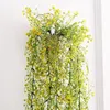 装飾的な花の花輪76Cmartificial Ivy Green Vine Leavesプラスチック製の偽の植物ガーランドグレープ葉ガーデンウォールパーティーホームディセコ