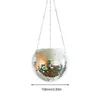 Disco Ball Pflanzer Globus Form Hängen Vase Blume Pflanzer Töpfe Seil Hängende Wand Homw Dekor Vase Container Room Dekoration G220420
