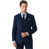Men's Suits & Blazers Men's 3 PCS Set Groom Tuxedo Suit Custom Made Men Terno Slim Fit Peaked Lapel Groomsmen Wedding Prom SuitsMen's