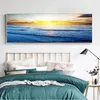 Bellissimo mare alba dipinto paesaggio marino poster e stampe wall art tela pittura immagini per soggiorno cuadros home decor