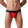 Cueca boxers para homens em estilo masculino Splicing cueca calcinha suave respirável