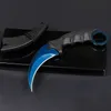 Coltello ad artiglio a lama fissa di alta qualità 5CR15Mov Manico in acciaio ABS Karambit tattico con fodero in ABS