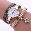 Wristwatches Lover Watches Digital Watch Bracelet Thin Strap Circle Band Pu With Diamond Dial Pendant Trend WatchWristwatches WristwatchesWr