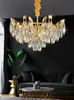 Modern Luxurious K9 Crystal Chandeliers Lights Fixture LED American Elegant Design Chandelier European Art Deco Shining Hanging Lamps Home Indoor Lighting D100cm