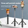 DHL 3 in 1 Tripod Bluetooth Monopod Selfie Stick for Xiaomi Samsung Holder Control Control Universal Phone قابلة للطي قابلة للتوسعة