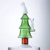 Xmas Trees Vattenpipor Dryckesflaska med Duschhuvud Perc Mini Små Riggar Julstil Dab Rig Silikonbongar med skål WP2112