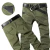 Calça masculina de retaguaridade de inverno da primavera homens cargo robusto silm fit milltarary macacão macacão tático calças casuais hippmen's hip hopmen