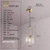 Lampy wiszące nordyckie Owalne Pierścień Złote Szklane światła sypialnia Bórek Lampa restauracyjna Nowoczesne luksusowe pojedyncze wyposażenie LightingPendant
