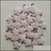 Charms Jewelry Findings Components Rose Quartzs Crystal Necklace Natural Stone Star Pendants Fashion Beads For Diy Making Gemstones Drop D