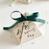 Boîte-cadeau pyramide triangulaire, sacs d'emballage de fête prénatale, fournitures de fête en papier pour cadeaux de mariage, petits bonbons es pour cadeaux 220427