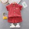 Summer Baby Boys Clothing Sets Children Casual Short Sleeve Shirt Shorts 2Pcs/sets Kids Sportswear Toddler Fashion Clothes 220425