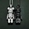 Luxe Style Robot Ours Collier 223 Zircon Ins Designer Hommes Et Femmes Clavicule Chaîne Simple Lumière Mode Bijoux Avec Boîte