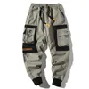 Calças masculinas Hip Hop Men Multi-Pocket elástico Design Harem Pant Street Punk Troushers Casual Joggers cargo masculino ABZ51