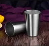 Металлическая пивная чашка из нержавеющей стали, чашка для вина, кофейный стакан, кружки для чая, молока, домашние инструменты для питья SN4574