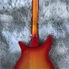 Guitarra elétrica Ric John Fogerty 325 F Hole Fire Glo Sunburst Semi Hollow Electric Guitar Comprimento de escala curta 527mm 3 Captadores de torradeira