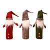 Christmas Gnomes Wine Bottle Cover Swedish Tomte Gnomes Wine Bottle Toppers Santa Claus Bottle Bags Christmas Decorations B0804
