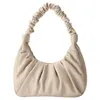 Fashion Fold Saco de ombro confortável simples e versátil Bolsa de bolsa de localização mini -quadrado