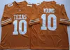 Uf CeoNCAA College Texas Longhorns Football Jerseys 10 Vince Young 20 Earl Campbell 34 Ricky Williams Stitched embroidered erseys