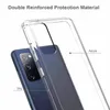 Mjuk kisel TPU/PC -celulära fall för Samsung Galaxy S20fe S20 Plus Ultra Fundas Capa stötsäker kristallklart skal bakåt