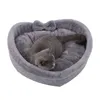 Coração Forma Soft Cozy Cat Pet Bed para Grande Pequeno Cachorro Cão Bonito Café Quente Casa Ninho Cesta Kennel Kitten Casa Acessórios 220323