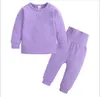 Cuentos para niños Conjunto de pijamas a juego para la familia Niños Ropa de salón lisa Bebés Niños Niñas Durmiendo Adolescente Ropa para adultos 220714