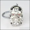 10pcslot Fashion Keyrings Ювелирные украшения Sier Pendant Movie Terminator Skeleton Mask Mask Keychain Key Cleing For Men Car Chain Drop Delive9207767