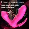 3 I 1 Sucker Vibrator for Women 7 Läges vibrerande anal vagina klitoris stimulator kvinnliga vibratorer erotiska sexiga leksaker