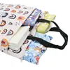 Waterproof Reusable Wet Bag Printed Pocket Nappy Bags Baby Travel Wet Dry Bags large Size 40x70cm Diaper Bag 220706