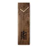 Orologi da parete Creativo Orologio in legno massello di noce nordamericano Semplice silenzioso spazzare Seconda decorazione domestica nordica 60X17cm