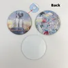 Sublimation Glass Cup Coaster Blanks Heat Transfer Printing Mats Round Shape 10*10cm White DIY Pads