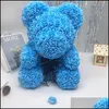 Decorative Flowers Wreaths Festive Party Supplies Home Garden New Eternal Life Roses Bear Christmas Gifts Foam Rose Flower Birthday Teddy