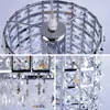 Hänglampor Luminarias Crystal Lights Hanglamp med tydlig och in-line på/av-brytare Chrome Finish Cylinder Modern Home Decorationpendant