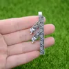 Hanger kettingen dubbele kanten viking wolf amulet noors god odin ansuz runes sieraden vintage ketting mannen talismanpendant