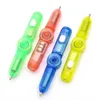 LED Spinning Pen Ball Pens Fidget Spinner Hand Toy Top Glow In Dark Light EDC Stress Relief Kids Decompression Toys Gift School Su306K